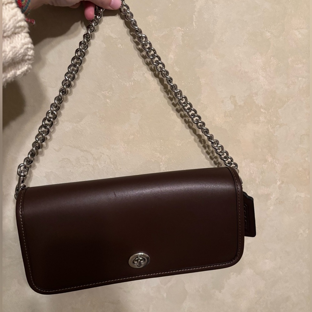 Coach Dinky in maple leather